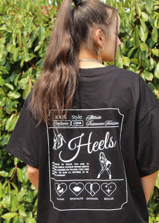 T-shirt de danse oversize, 100 % coton, idéal à porter avec des heels ou des talons. Artisanat français